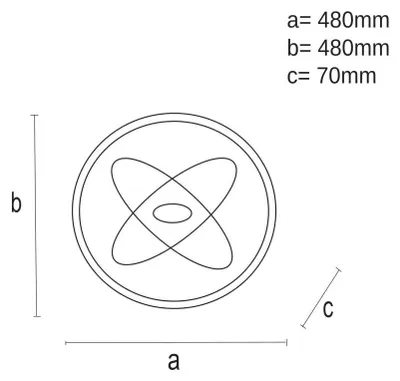 Obrázok produktu pre LED stropná lampa + diaľkový ovládač 80W - J1325/B