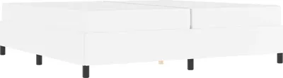 Obrázok produktu pre vidaXL Rám postele s matracom biely 200 x 200 cm látka