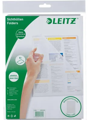 Zdjęcie produktu dla LEITZ Aktenhülle (Verkaufseinheit: 15) A4farblos 5St 664352 4002432369843