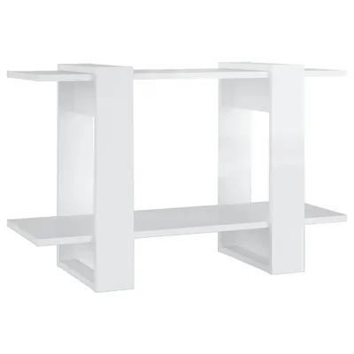 Produktbild von vidaXL Bücherregal/Raumteiler Hochglanz-Weiß 80x30x51 cm