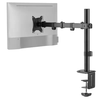 Produktbild von Spacetronik - Monitor-Halterung - Einzelne Bildschirm-Halterung - Monitorständer mit langerem Arm - Diagonale von 17 bis 32 Zoll - Höhenverstellbare Monitorerhöhung einarmig - VESA 75/100