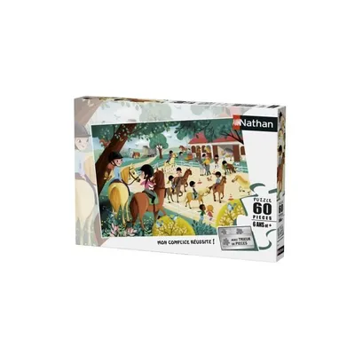 Image de Nathan Jeux Puzzle 60 p Bienvenue au Centre equestre
