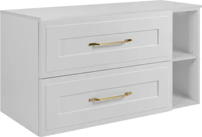 Obrázok produktu pre RODAN | Kúpeľňová skrinka 100 cm - Biela - Závesná - s 2 zásuvkami a policou - MDF - Moderný Dizajn