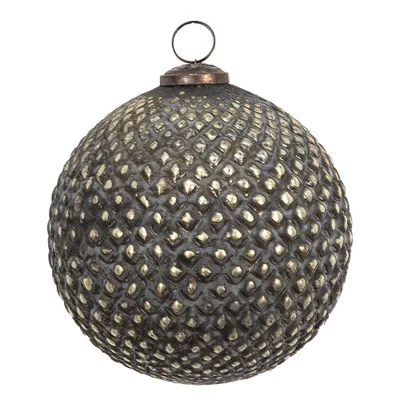 Produktbild von Clayre & Eef Weihnachtskugel Ø 14 cm Braun Glas