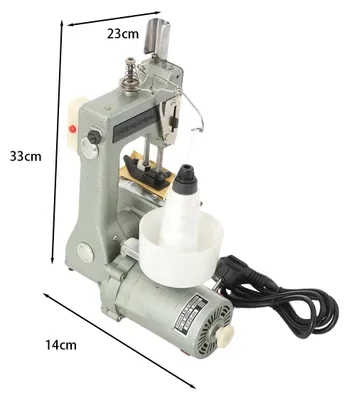 Immagine prodotto di Macchina da cucire portatile per sacchi - Macchina da cucire industriale GK9-2 - Chiusura manuale dei sacchi - Per sacchi in tessuto - Punto doppio - 220 V