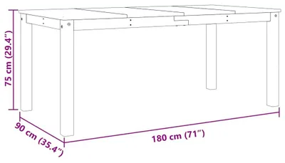 Produktbild von vidaXL 3-tlg. Essgruppe Panama Massivholz Kiefer