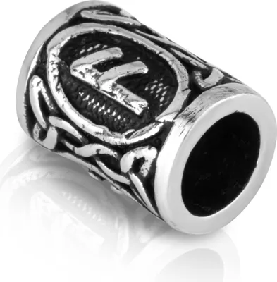 Produktbild von ANSUZ - 925 Sterling Silber Futhark Bartperle Germanisch Keltisch Wikinger 3566