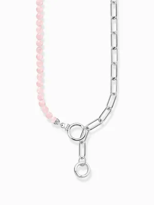 Produktbild von Thomas Sabo KE2193-035-9-L47V Damen-Kette mit Rosenquarz-Beads Silber