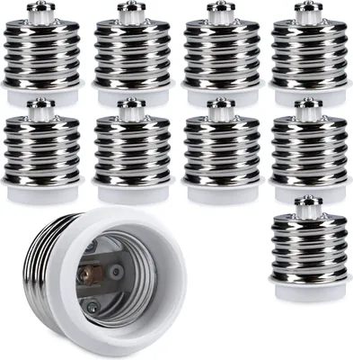 Produktbild von kwmobile 10x Lampensockel Adapter Konverter - E40 Fassung auf E27 Sockel Lampenadapter - Lampensockeladapter für LED Halogen Energiespar Lampen