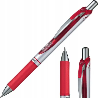 Produktbild von Pentel Energel XM Klick, Anklippbarer versenkbarer Stift, Rot, Rot, 0,7 mm, Beidhändig, 12 Stück(e)