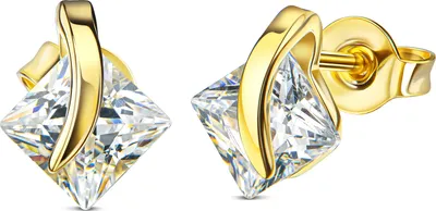 Produktbild von 333 Gold Ohrstecker Ohrringe mit Zirkonia Stein