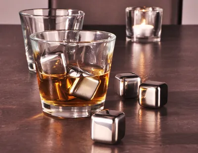 Produktbild von Edelstahl Whisky Kühlsteine Set