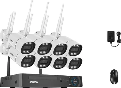 Produktbild von Drahtloses Sicherheitskamerasystem, 5MP Auflösung, Zwei-Wege-Audio, IP66 wasserdicht, 5MP 8PCS Kamera, Keine