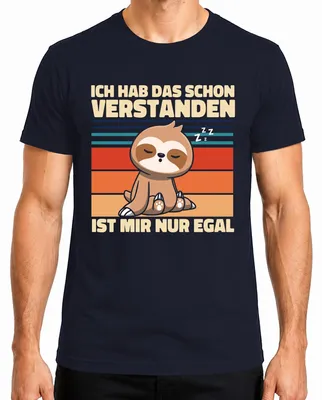 Obrázek produktu pro Už jsem pochopil, že je mi to jedno Lenochod říká Vtipné pánské tričko, námořnická modrá, XXL