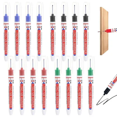 Produktbild von Markierungsstifte für tiefe Löcher, 16 Stück, 4 Farben, extra lange Spitze 20mm, wasserfest