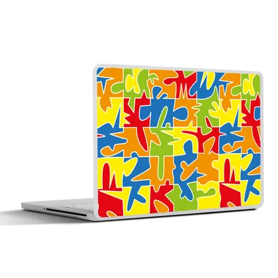 Produktbild von MuchoWow® Laptop Aufkleber Sticker Cover Puzzle - Muster - Abstrakt 36.5x27.5 cm - Laptop-Sticker