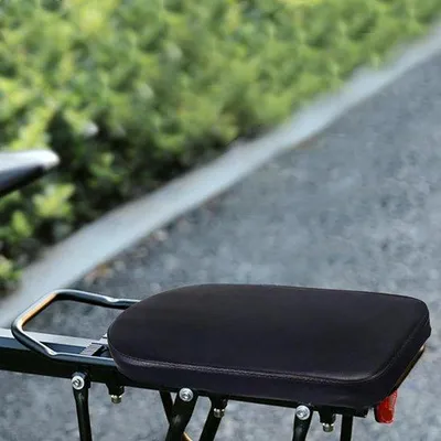 Obrázek produktu pro Opěrka zad na kolo – 30 × 15 × 5,5 cm – umělá kůže – černá – cyklistické příslušenství