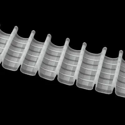 Produktbild von Gardinenband 50m Bleistiftfalte Multitaschenband Transparent-65mm 1:2.0 Kräuselband Faltenban