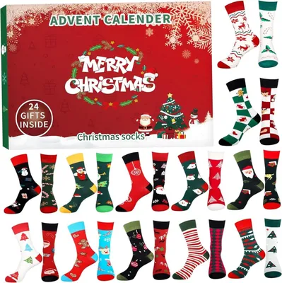 Produktbild von Weihnachts-Adventskalender, 24-teilig, Weihnachtsstrumpf-Blindbox, Adventskalender 2025, Unisex-š¹berraschungsgeschenk