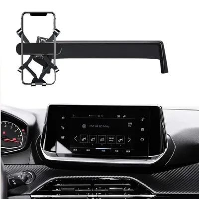 Immagine prodotto di Elzusha - Supporto per telefono da auto, compatibile con schermi da 7 pollici, adatto per Peugeot 208/2008 (2020-2023)