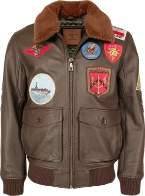 Produktbild von Top Gun Lederjacke TG20201007 Herren dark brown S