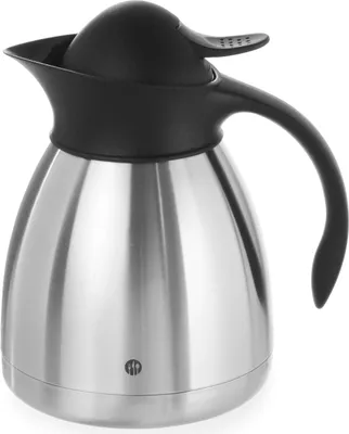 Produktbild von HENDI Isolierkanne doppelwandig  1 L Edelstahl/PP Schwarz