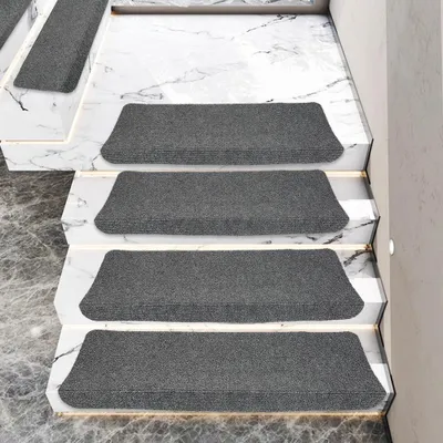 Produktbild von Stufenmatten 15 Stk. Treppenschutz Stufenmatten Rechteck 25x65cm Grau