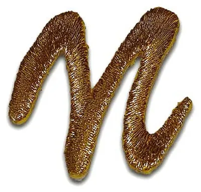 Produktbild von Buchstabe N 3.1x3cm: Alphabet Buchstaben Einzeln Auswählbar - Aufnäher, Bügelbild, Aufbügler, Applikationen, Patches, Flicken, Zum Aufbügeln