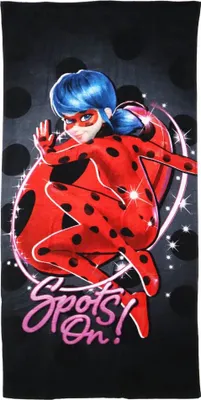 Produktbild von Miraculous Ladybug Strandtuch Badetuch 70x140 cm 100% Baumwolle