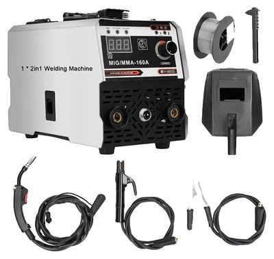 Produktbild von MIG MMA Schweißgerät, 120A einstellbarer Strom, tragbares Design, MIG/MMA-EU Stecker