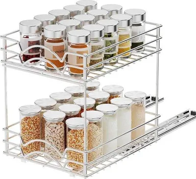 Produktbild von Famanu Gewürzregal Organizer - 2-stufig, schwarz