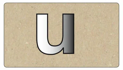 Produktbild von Spiegelornamente Kleinbuchstabe U