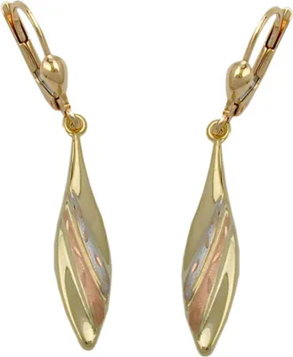 Ohrhänger-41x6mm-Tropfenform-375-Gold