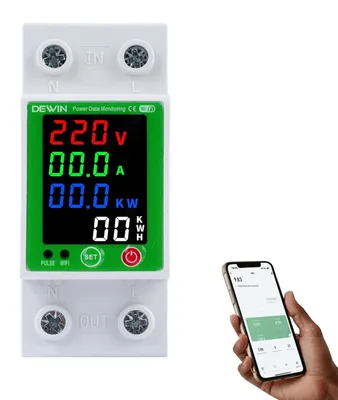 WiFi Smart Energy Meter 2P 63A AC 230V, digitales Display, Schutzfunktionen