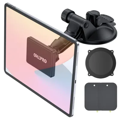 Obrázek produktu pro Držák na tablet do auta, magnetický, černý - 360° otáčení