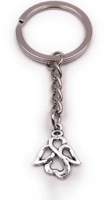 Produktbild von Onwomania Schlüsselanhänger Engel hohl himmlisches Wesen heilig silber Anhänger Keychain