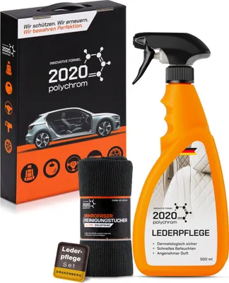 Produktbild von 2020 Polychrom Auto Lederpflege Set mit Mikrofaser für Autositze