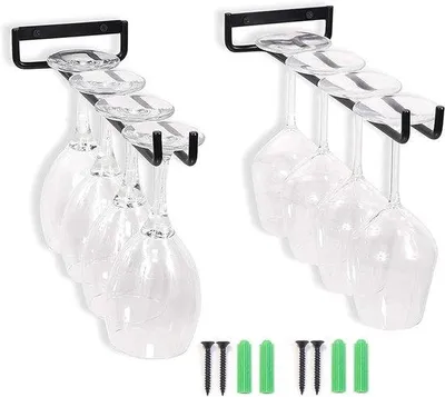 Image de Support pour bouteilles de vin pour bar et cuisine, porte-verres pour vins blancs, étagère à vin pour cave à vin