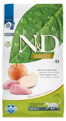 Produktbild von Farmina Pet Food N&D Prime, Adult, Apfel, Wildschwein, 1,5 kg, Getreidefrei, Gluten-frei