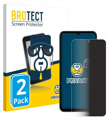 A product packaging for screen protectors, showing the packaging and two screen protectors on a white background.