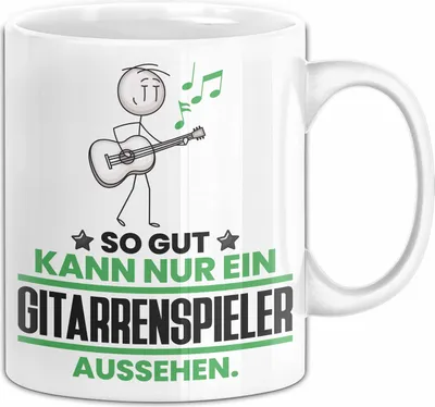 Produktbild von Gitarrenspieler Geschenk Tasse So Gut Kann Nur Ein Gitarrenspieler Aussehen Geschenkidee Kaffee-Becher (Weiß)