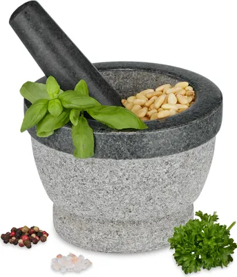 Produktbild von relaxdays Žulový hmoždíř s tloučkem