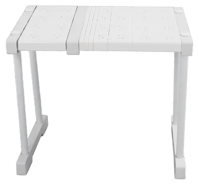 Produktbild von Erweiterbares Regal, stapelbar, 121 lb tragend, Trennwand, Lagerregal für Schrank, Schrank, Schranklänge 27–38 cm/10,6–15 Zoll