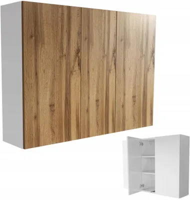 Zdjęcie produktu dla wisząca szafka do łazienki 110 dąb wotan 110x80 (40+30+40)