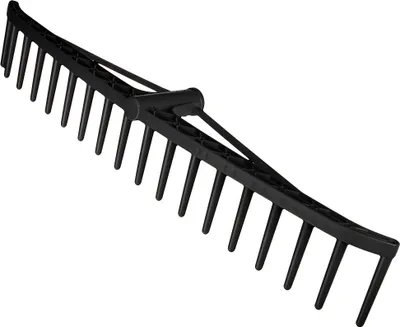 Produktbild von VERTO Gartenrechen Gartenrechen 64 cm - ⌀ 25 cm | Handlicher Zinkenbesen zum Zusammenfegen von Laub und Grasschnitt, mit robusten Kunststoffzinken