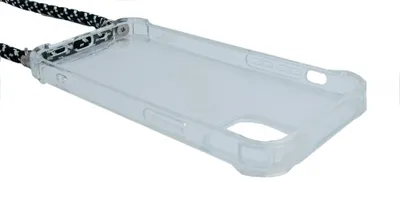 Produktbild von SYSTEM-S Hülle mit Band aus Silikon in transparent Schutzhülle kompatibel mit  iPhone 12 Mini