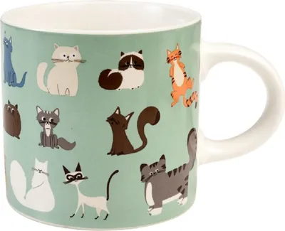 Produktbild von Becher Nine Lives Katzen Keramik für ca. 350 ml, geeignet für Spülmaschine