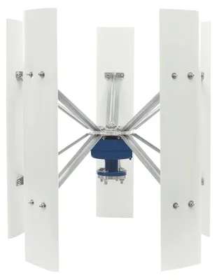 Produktbild von Windturbine 100W 24V - Vertikaler Windgenerator - 5-Blatt Rotor - Selbstnachführend - Permanentmagnet Generator - Leise 30 dB - IP67