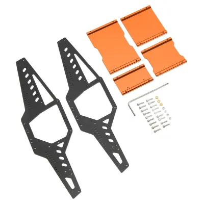 Image de châssis de voiture 1/24, châssis de carrosserie en alliage, châssis de voiture RC pour Axial, châssis de carrosserie en aluminium, carrosserie de voiture RC, pièces d'amélioration pour voiture RC