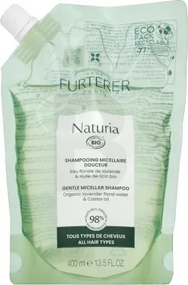Zdjęcie produktu dla Rene Furterer Naturia Gentle Micellar Shampoo szampon oczyszczający do wszystkich rodzajów włosów uzupełnienie 400 ml